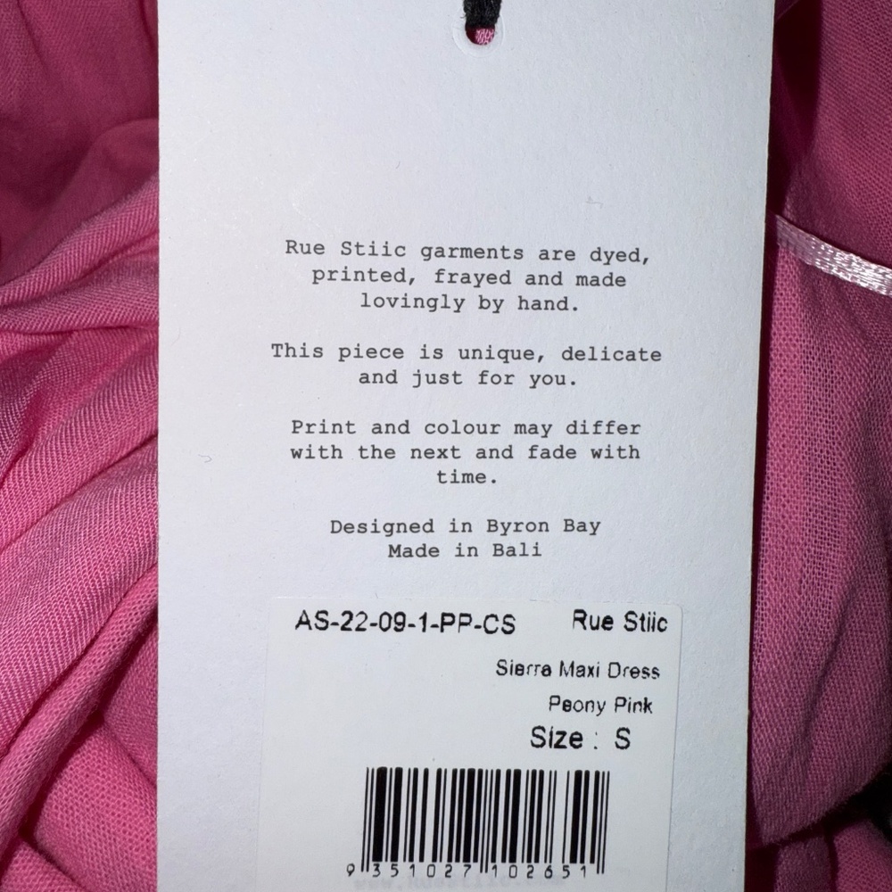 NWT Rue Stiic Peony Pink Sierra Maxi Dress S - Picture 6 of 6